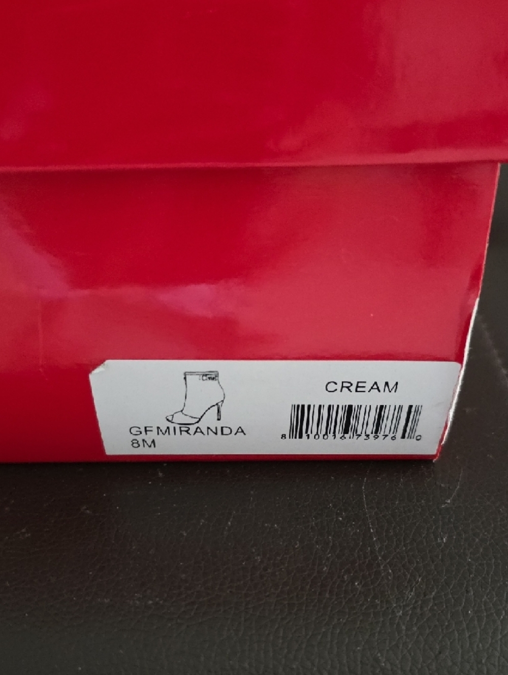 Guess Beige Peep-Toe Front-Zip Heeled Booties - Picture 5 of 6